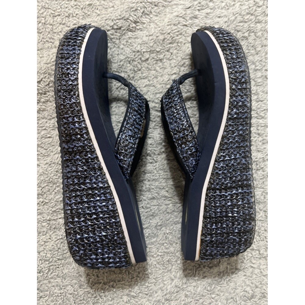 Wall tile blue platform Espadrille sandals
